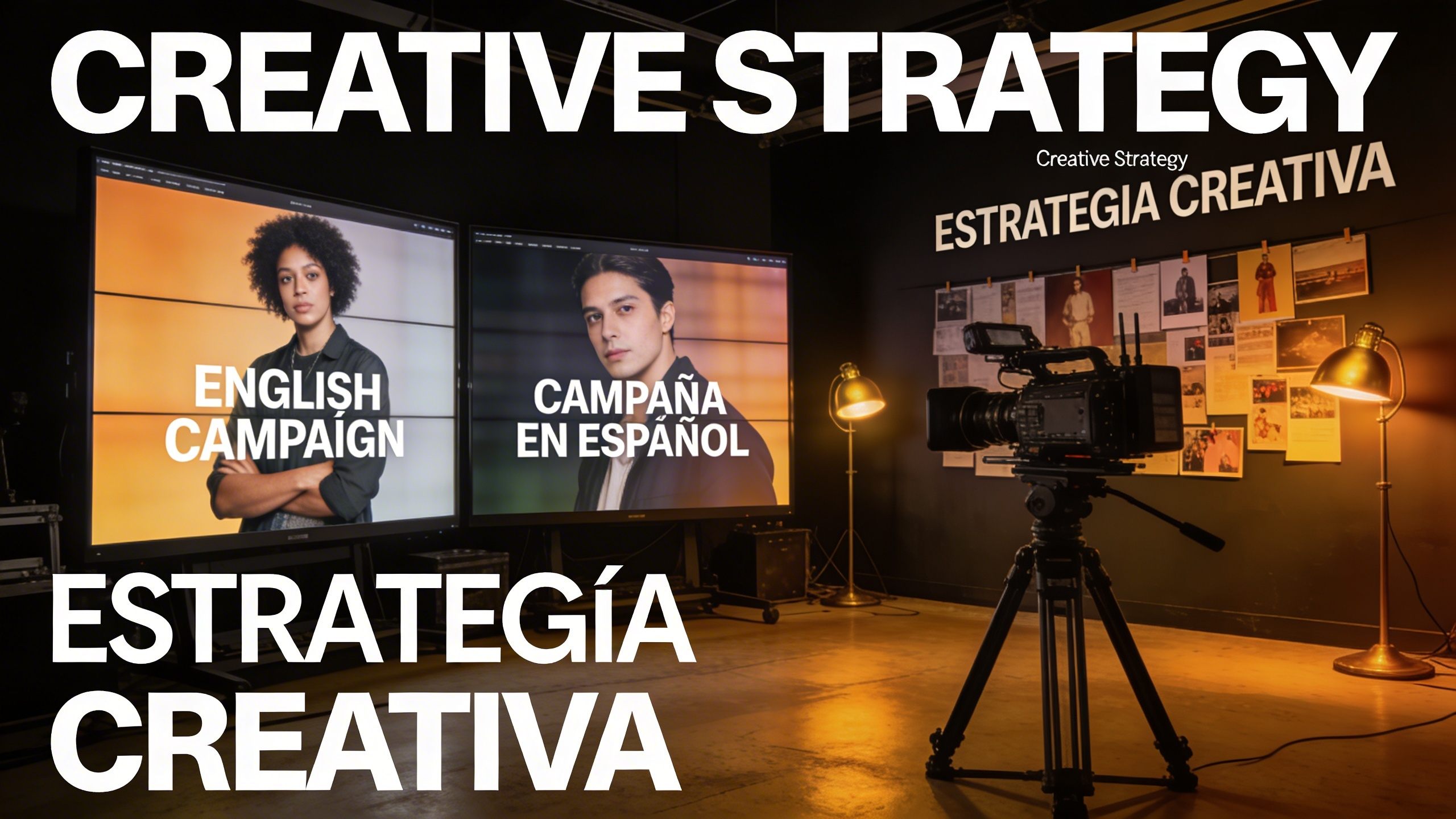 Bilingual marketing strategy &mdash; English and Spanish brand identity side by side