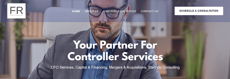 Interim Controller web app screens